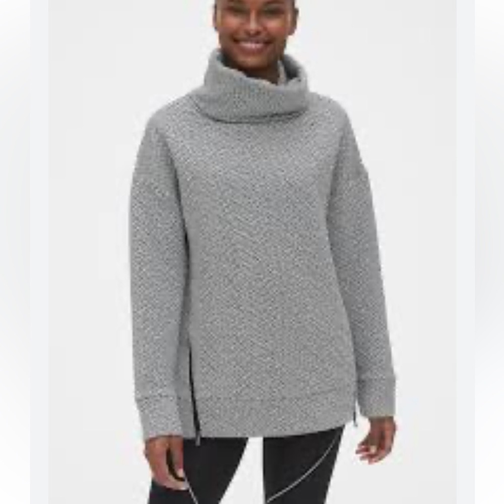 GapFit Jacquard‎ Funnel-Neck Tunic Sweatshirt, size S